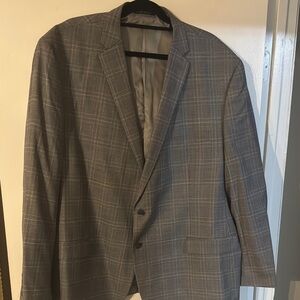 Gray Plaid Men's Blazer
